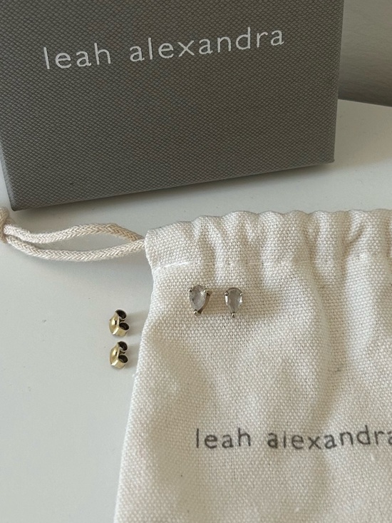 Leah Alexandra Jewelry - Leah Alexandra Teardrop moonstone stud earrings.